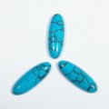 Кабошон из бирюзы (иск.) овал, 8*23*3,5мм.