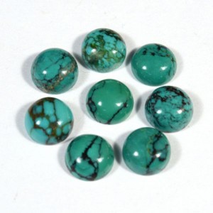 Кабошон из бирюзы, 8*8*4мм.