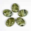 Кабошон из змеевика овал 15*20*5,5мм