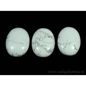 Кабошон из кахолонга искусственного овал, 30*40*10мм.