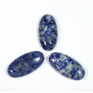 Лазурит бело-синий, кабошон овал 15*30*6мм.