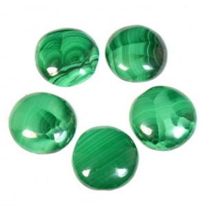 Кабошон из малахита круг, 23*23*5мм. (+-1мм)