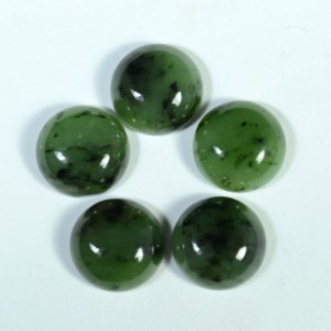 Нефрит, кабошон круг 12мм