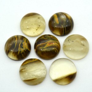 Кабошон из камня халцедона искусственного круг, 20*20*8мм