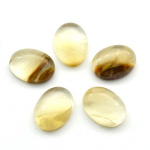 Кабошон из камня халцедона искусственного овал, 12*16*6мм.