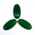 Кабошон из кварца (цвет хризопраз), 12*24*6мм.