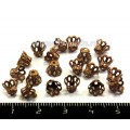 Шапочка- колпачок для бусин ажурная 4 лепестка 6*5 мм, цвет старая медь 40 штук/упаковка