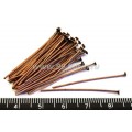 Пины гвоздики 35*0,7 мм, цвет медь 40 шт/упак