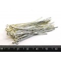 Пины с колечком 50*0,7 мм, цвет светлое серебро 40 шт/упак