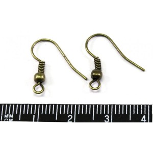 Швензы с шариком цвет бронза 10 пар/упак