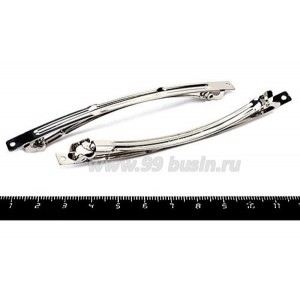 Основа для заколки-автомата 100*6 мм, цвет никель 1 штука