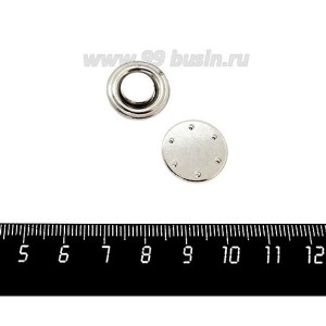 Магнитная застёжка для броши круглая металл 17 мм 1 штука Магнитная застёжка для броши круглая металл 17 мм 1 штука