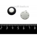 Магнитная застёжка для броши круглая пластмассовая/металл 17 мм 1 штука