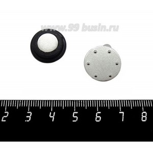 Магнитная застёжка для броши круглая пластмассовая/металл 17 мм 1 штука