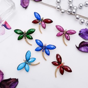 Брошь "Стрекозка", цвет МИКС, цвет золотистый