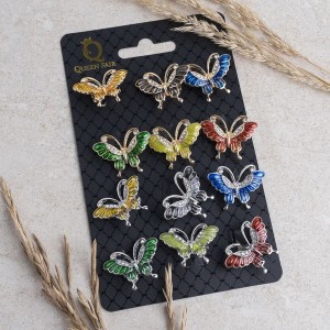 Брошь "Бабочка нарядная" мини, цвет МИКС