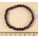 Браслет из аметиста, шарик 6мм, на резинке
