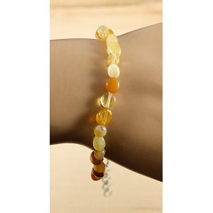 Браслет из опала желтого 48-50см, овалы 5-8мм, на застежке