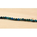 Браслет из хризоколлы, шарик 3мм огранка, на застежке