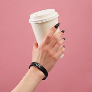 Силиконовый браслет "PZDC" стандарт, цвет чёрный длина 20см Силиконовый браслет "PZDC" стандарт, цвет чёрный длина 20см