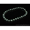 Бусы из майорки овал 15*13мм цвет  изумрудно-графитовый, 49см