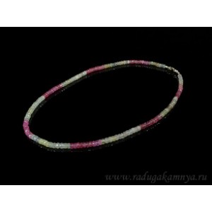 Бусы из Сапфира мульти огранка кукуруза 5мм, 49см, 27,1гр.