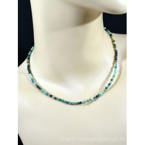 Бусы из Хризоколлы шарик гр.3мм, 40см, 5,8гр Бусы из Хризоколлы шарик гр.3мм, 40см, 5,8гр