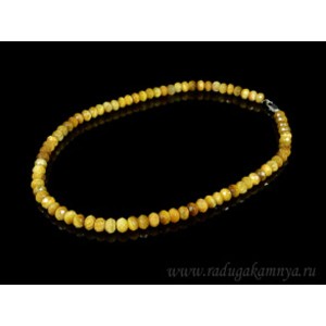 Бусы из тигрового глаза-гумммигут кукуруза гр.8мм, 46см