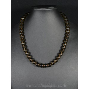 Бусы из раухтопаза искусственного шарик 10мм, 47см