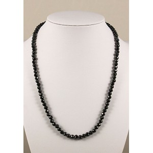 Бусы из турмалина черного (шерл) 42см, шарик 4мм огранка Бусы из турмалина черного (шерл) 42см, шарик 4мм огранка