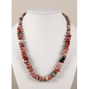 Бусы из турмалина, галтовка + шарик 6мм