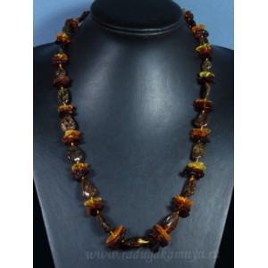 Бусы из янтаря галтовка ассорти, 60см