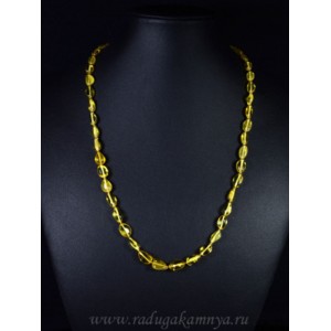 Бусы из янтаря галтовка лимонный, 56см Бусы из янтаря галтовка лимонный, 56см