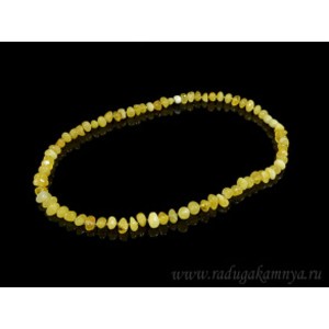 Бусы из янтаря галтовка молочно-медовый, 50см