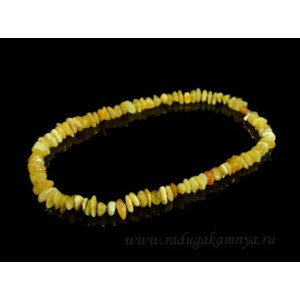 Бусы из янтаря галтовка молочно-медовый, 55см