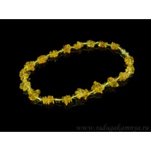 Бусы из янтаря галтовка с шариком лимонный, 45см Бусы из янтаря галтовка с шариком лимонный, 45см