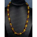 Бусы янтарь галтовка,крошка коньячный, медовый  45см.