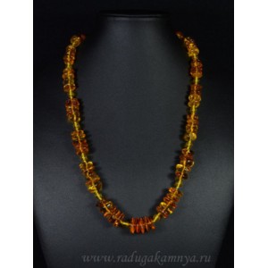 Бусы из янтаря диски с шариком медовый, 31,4гр, 57см Бусы из янтаря диски с шариком медовый, 31,4гр, 57см