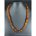 Бусы из янтаря крошка коньячный, 54см