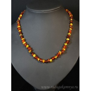 Бусы из янтаря крошка лимонный, коньячный, 45см Бусы из янтаря крошка лимонный, коньячный, 45см
