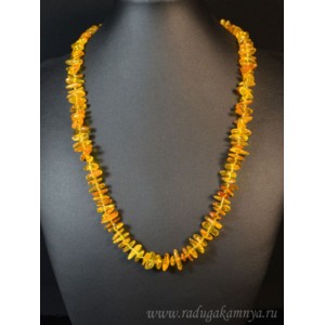 Бусы из янтаря крошка медовый, 58см Бусы из янтаря крошка медовый, 58см