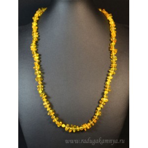 Бусы из янтаря крошка медовый, 60см Бусы из янтаря крошка медовый, 60см
