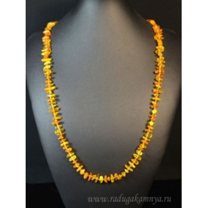 Бусы из янтаря крошка медовый, 73см
