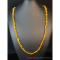 Бусы из янтаря крошка медовый, 75см