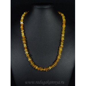 Бусы из янтаря крошка медовый, молочный, 53см Бусы из янтаря крошка медовый, молочный, 53см