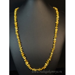 Бусы из янтаря крошка молочно-медовый, 65см Бусы из янтаря крошка молочно-медовый, 65см