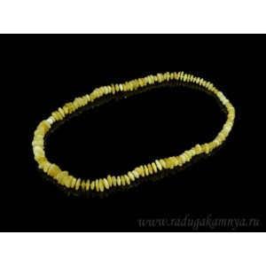 Бусы из янтаря крошка молочный, 52см