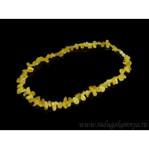 Бусы из янтаря облепиха медово-молочный, 51см