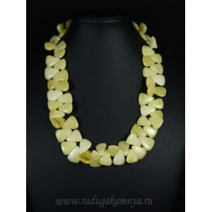 Бусы из янтаря облепиха молочный, 50см