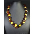 Бусы из янтаря облепиха молочный, коньячный, 54см